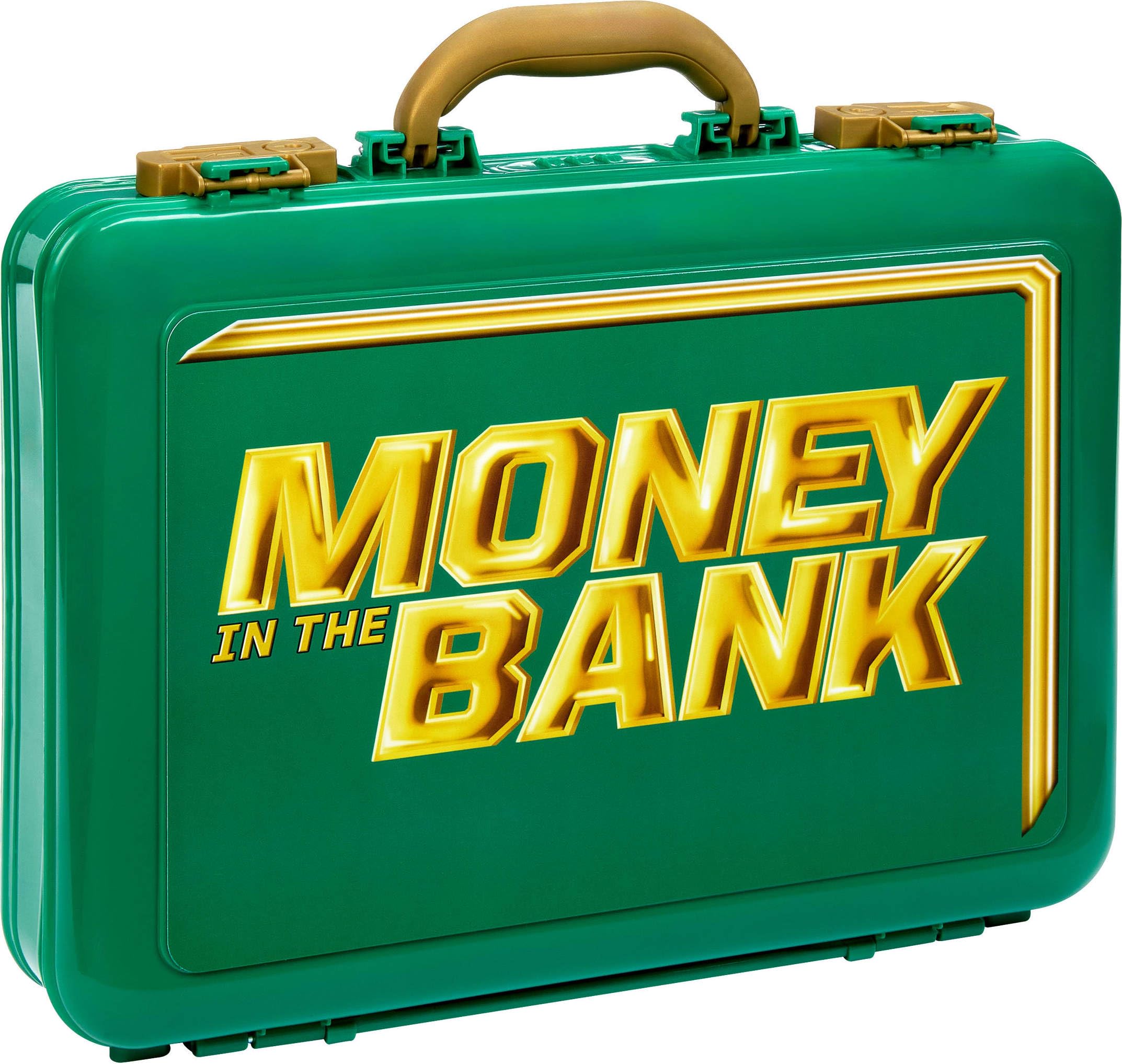 Mattel WWE Money in The Bank Collector Case | Otwierana torba do przenoszenia akcesorium do przechowywania wielu figurek akcji i ekspozycji