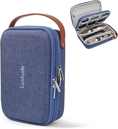 Luxtude Estuche de viaje para cortapelos portátil, bolsas rígidas para cortapelos y suministros, bolsa de recortadora resistente, accesorios de