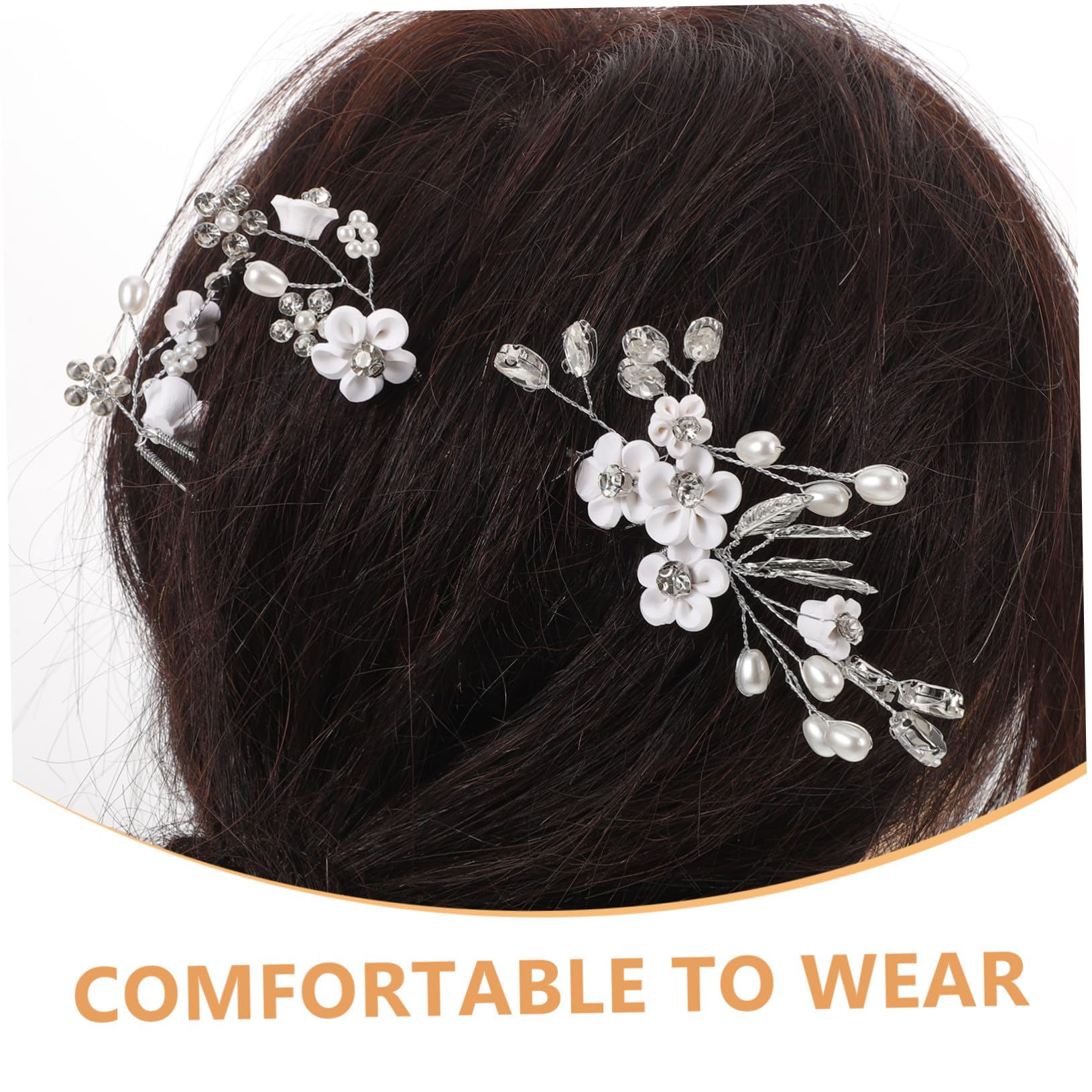 15 Teiliges Braut Haarnadeln mit U-förmigen Perlen und Strass Blumen Sichere Haarnadeln für Hochzeit Eleganter Haarschmuck für Braut und Hochzeitsfrisuren