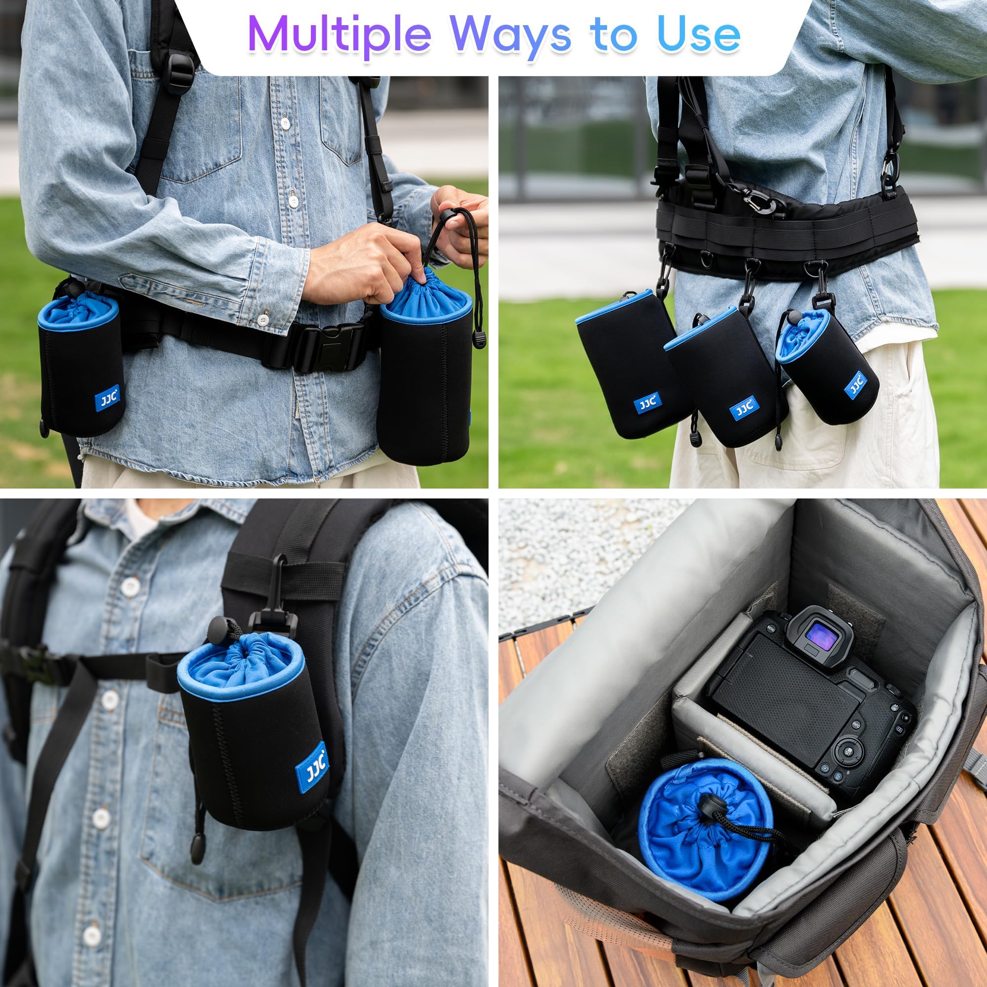 Amazon.com: JJC Drawstring Neoprene Camera Lens Pouch Case