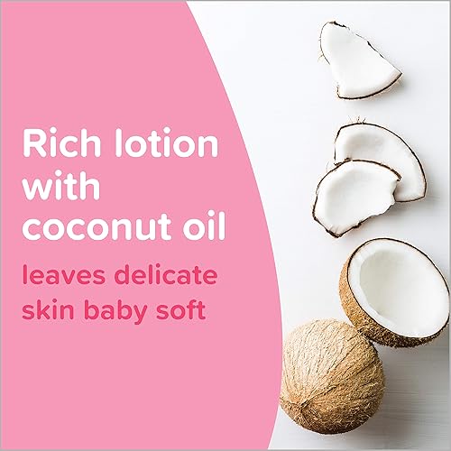 Miniatura 4 de Johnson's Loción hidratante para bebés con aceite de coco hipoalergénica, 16.9 onzas líquidas, (JNJ17560)