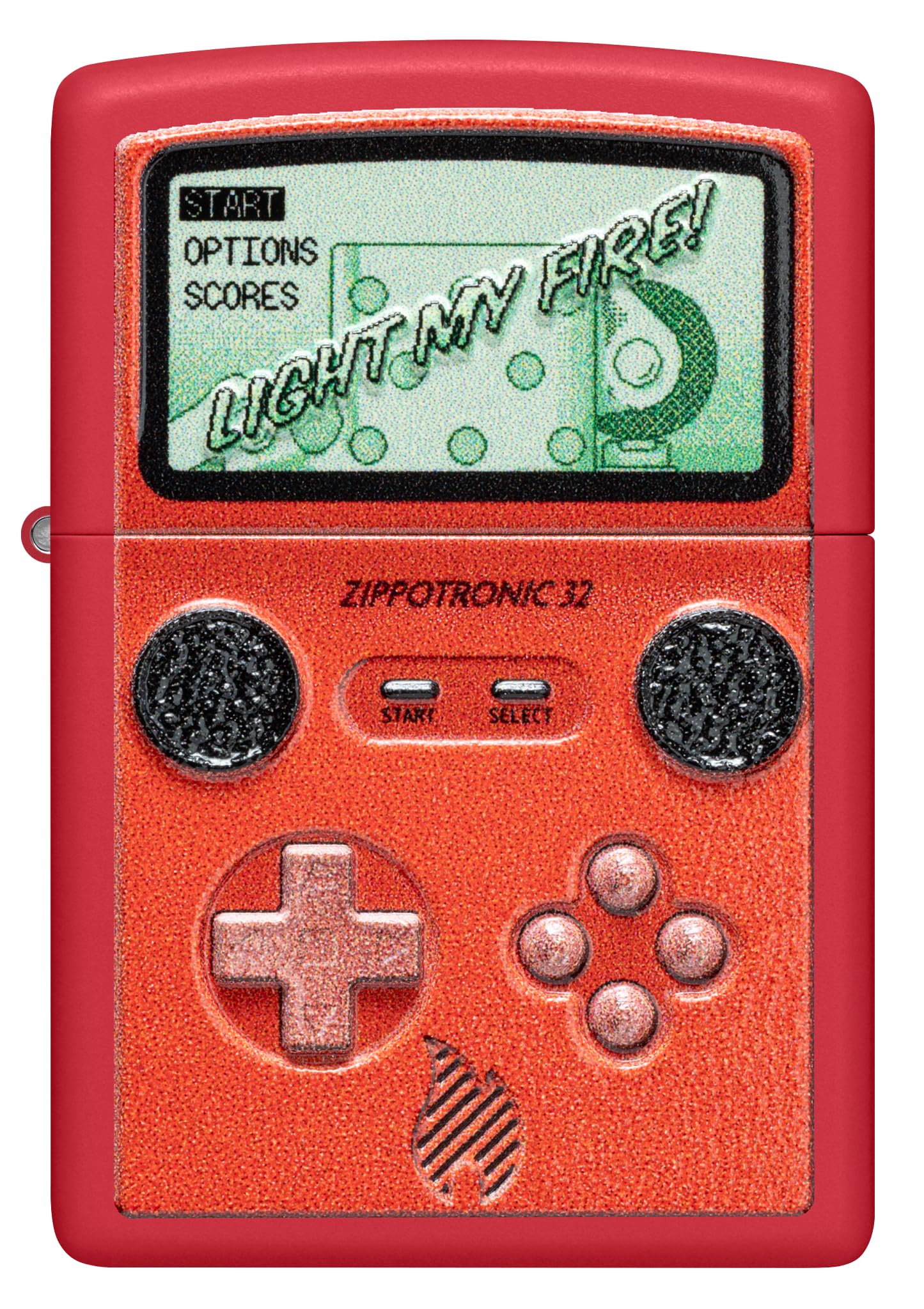 Zippo Benzin-Feuerzeug rot 3D-Druck, Retro Gaming 60007435, unbefüllt