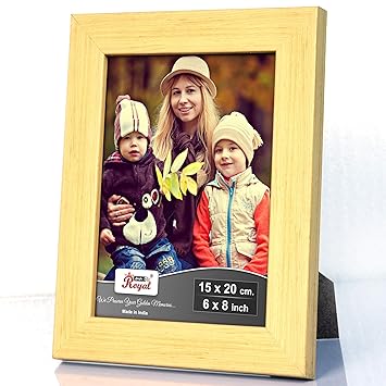 Ajanta Royal Classic 6 x 8 Solo Photo Frame Insert (Pine Wood Colour) : A-53