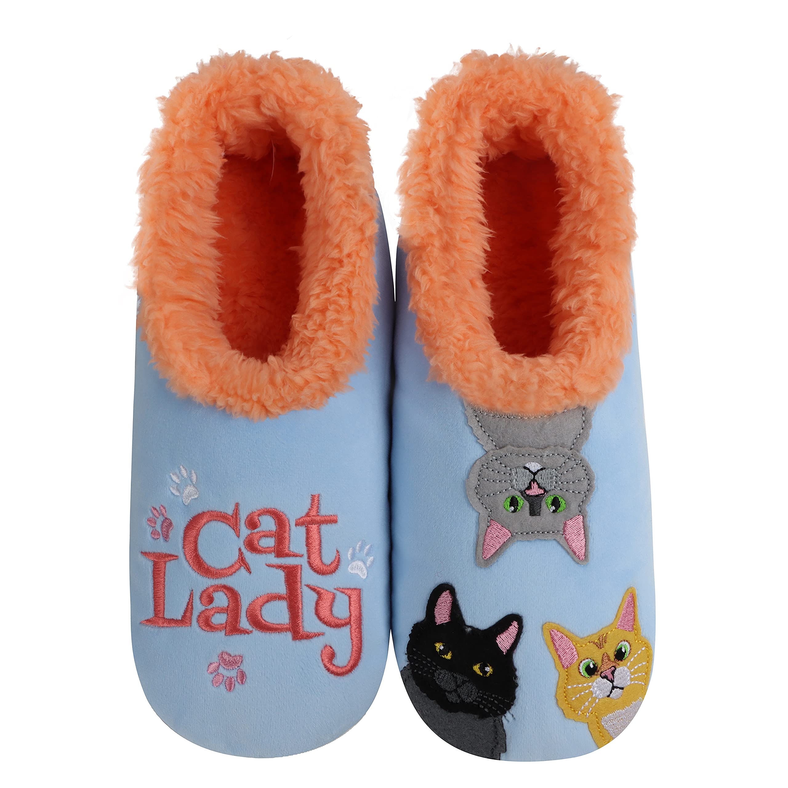 SnooziesPairable Slipper Socks - Funny House Slippers for Women, Non-Slip Fuzzy Slipper Socks