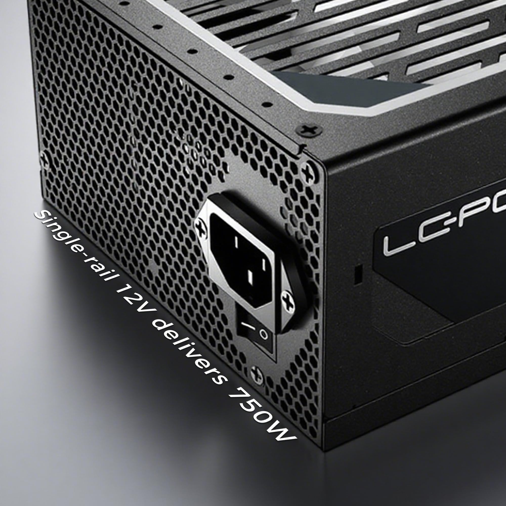 LC-POWER 750W Alimentation PC Modulaire, 80 Plus Gold Certifié, PSU ATX 3.1, Ventilateur 135mm Silencieux, Full Modulaire, Câbles Plats, Protections Complètes