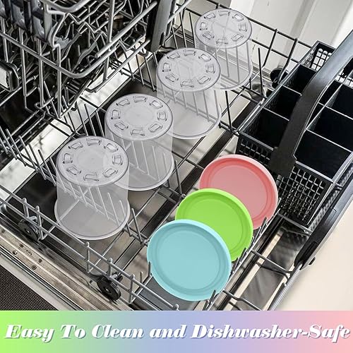 Miniatura 6 de SPOKKI Pintas y tapas para helados, paquete de 6, compatibles con la máquina de helados serie NC299AMZ y NC300s, recipientes reutilizables para