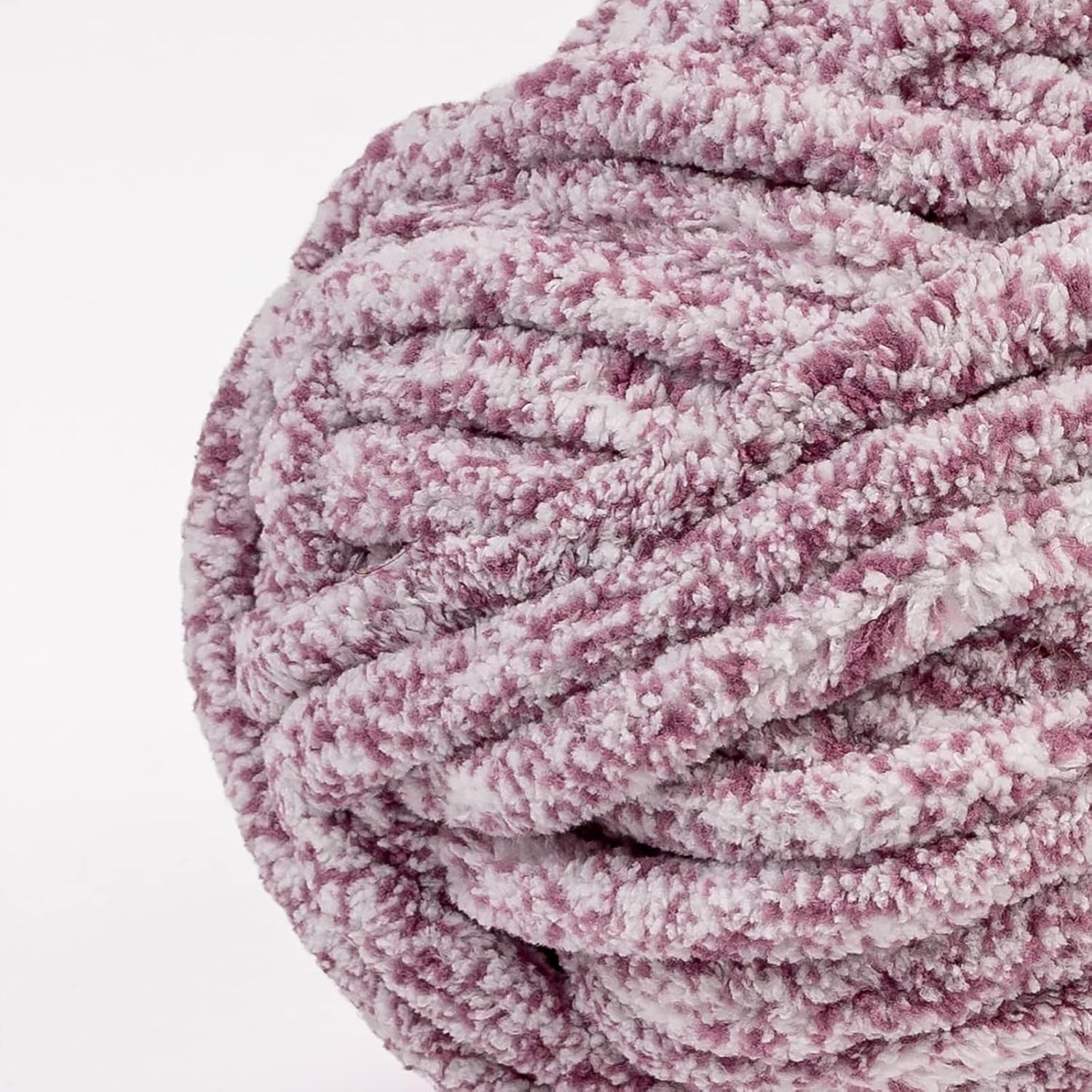 Crafted By Catherine Chunky Heather Solid Yarn - 4 Pack (49 Yards Each Skein), Purple, Gauge 6 Super Bulky