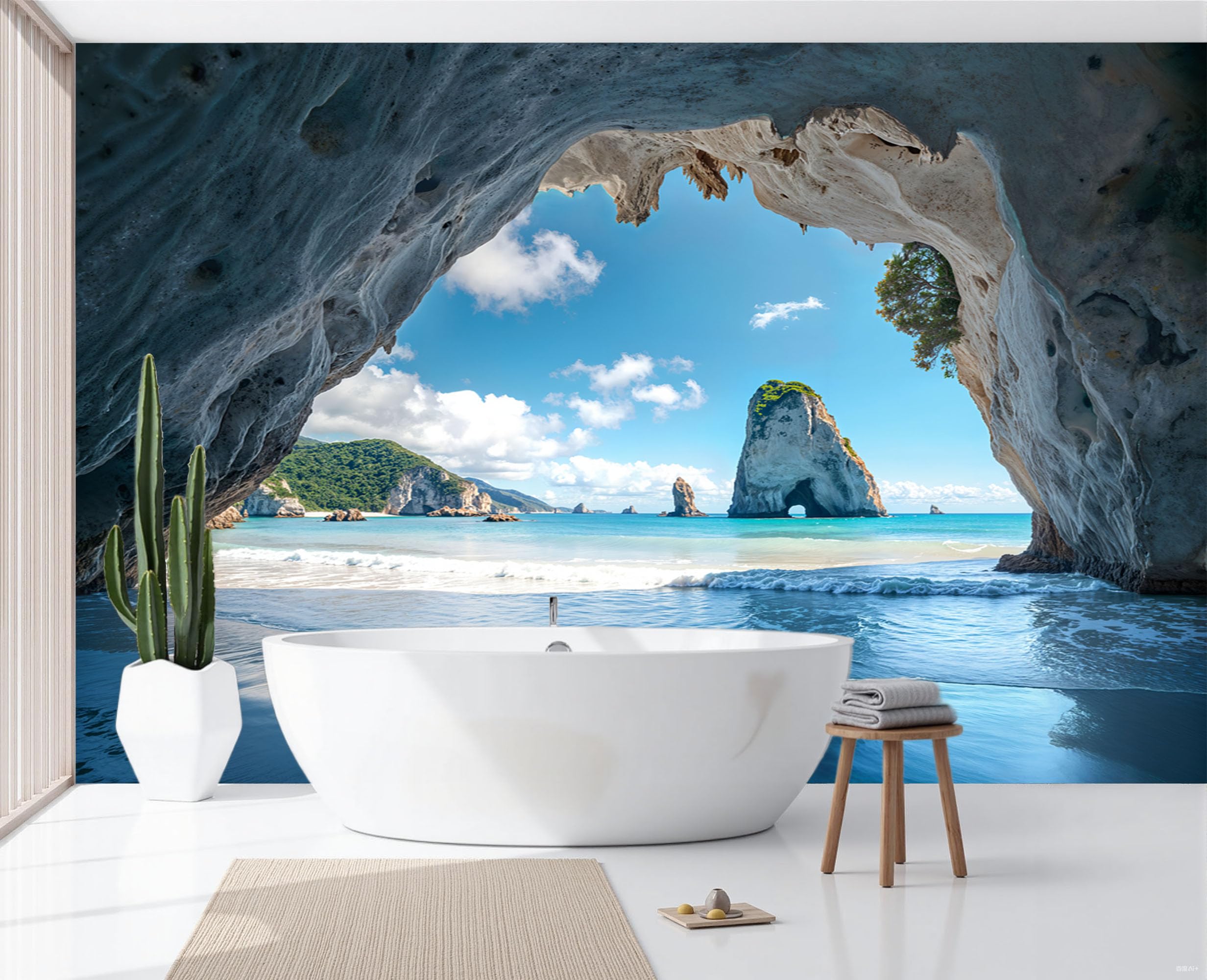 Papier peint paysages naturels 3D en soie pour une décoration murale raffinée