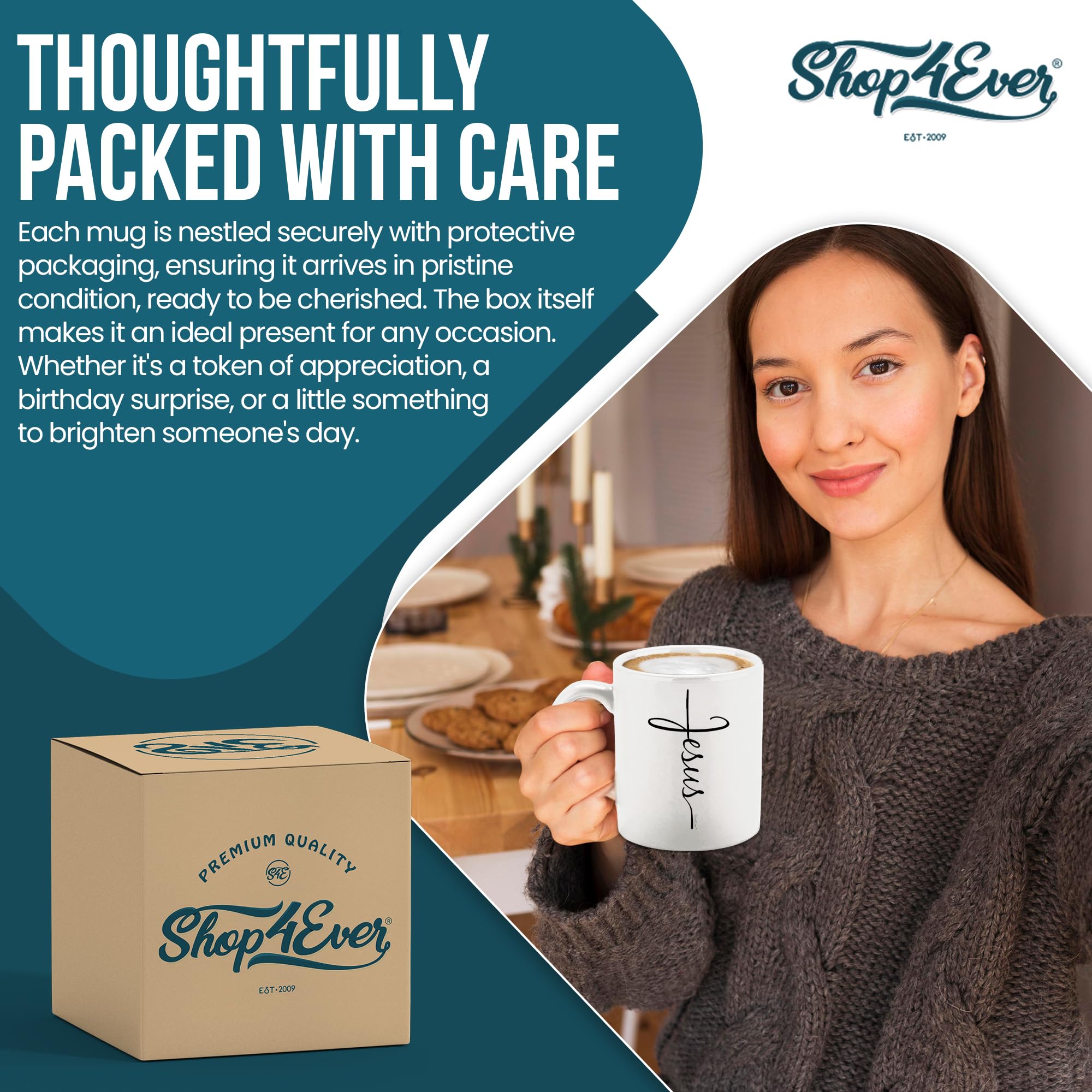 Tasse Émaillée Trendation Jésus Christ - Cadeau Foi, Église, Bible - Idée Chrétienne
