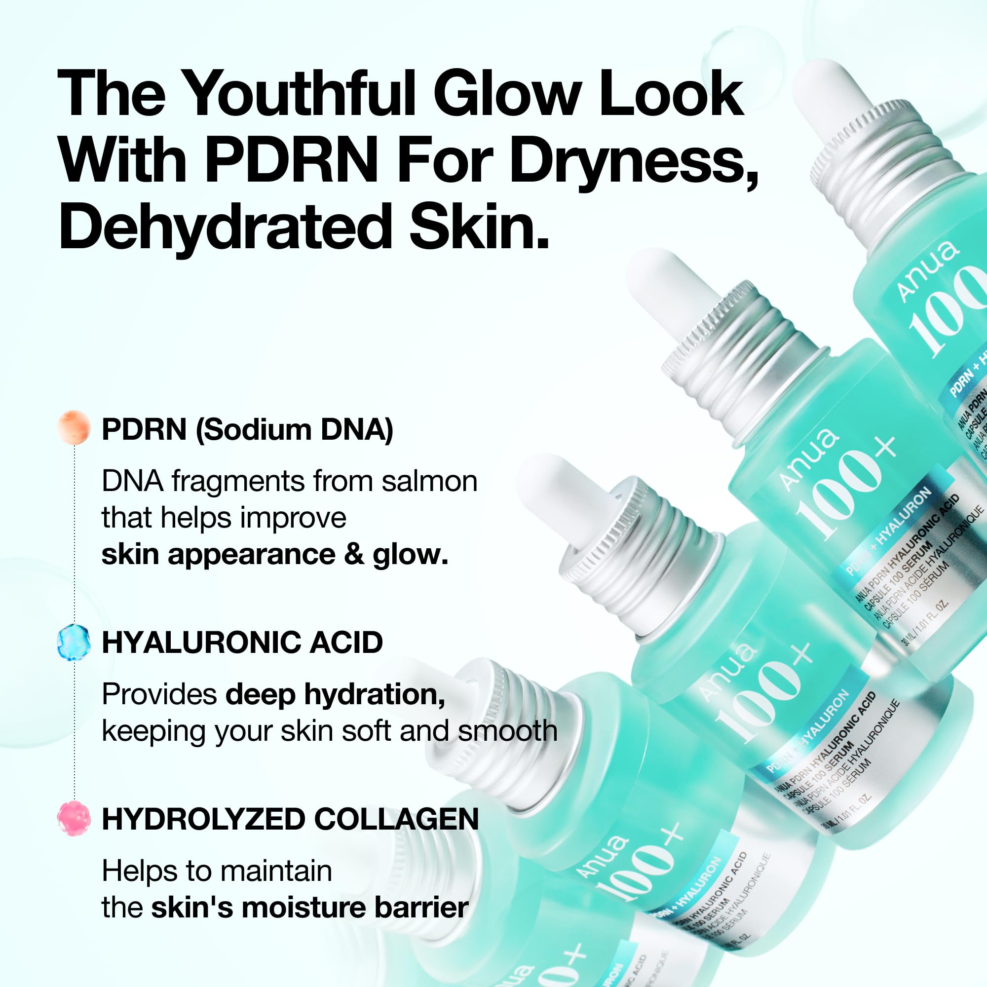 Anua PDRN Hyaluronic Acid Serum - Glow & Hydration -3 Anua PDRN Hyaluronic Acid Serum - Glow & Hydration -3