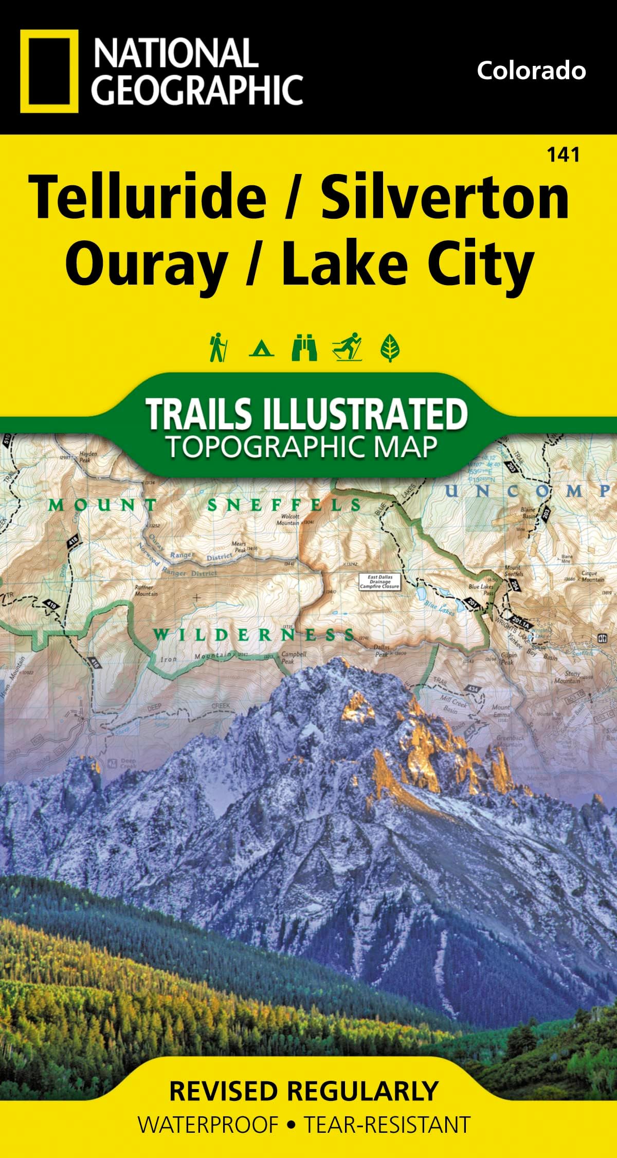 Telluride, Silverton, Ouray, Lake City Map