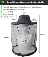 Vista 6 de Mosquito Head Net Hat, Providing a Physical Barrier to Help Keep Mosquitoes and Bugs Away from Your Face