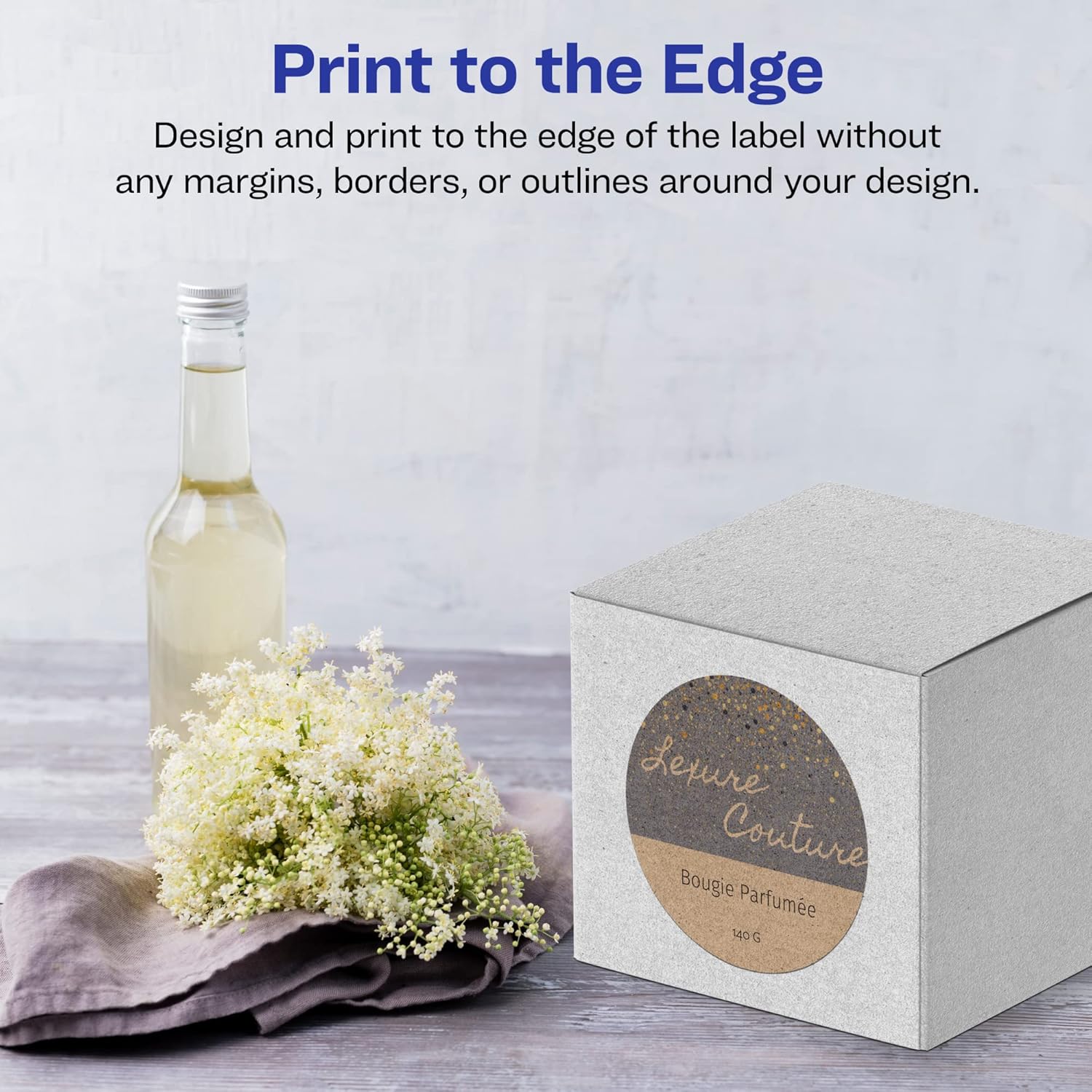 Avery Kraft Brown Round Labels, Sure Feed Technology, 3.5" Diameter, 400 Kraft Brown Labels, Print-to-The-Edge, Laser/Inkjet Printable