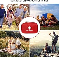 Vista 5 de AOUTACC 6 piezas Bolsa de primeros auxilios vacía, impermeable y duradera con cierre de cremallera, bolsa de botiquín de primeros auxilios vacía