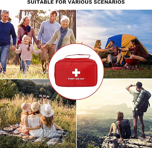 Miniatura 5 de AOUTACC Bolsa de primeros auxilios vacía, impermeable, duradera, bolsa vacía con cremallera, bolsa de emergencia para primeros auxilios para el