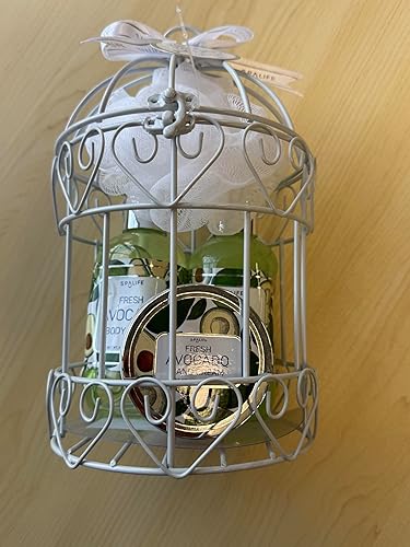 Miniatura 2 de SpaLife Juego de regalo de 4 piezas de aguacate para baño y ducha en jaula de pájaros, gel de baño, jabón de manos, crema de manos y esponja para el