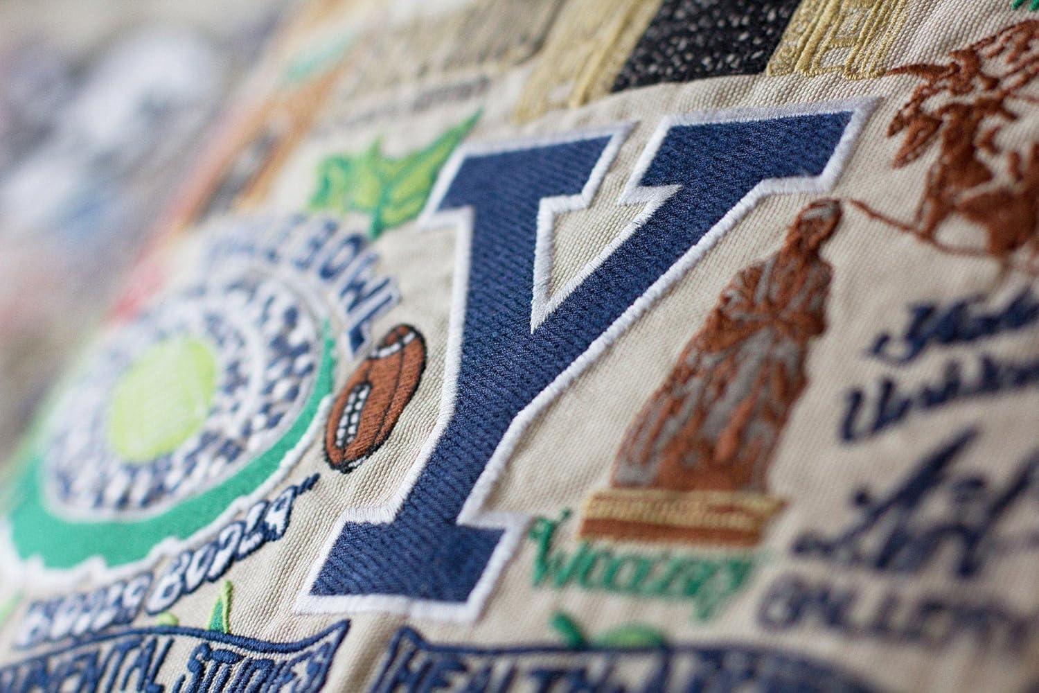 Catstudio Yale University Collegiate Embroidered Decorative Throw Pillow