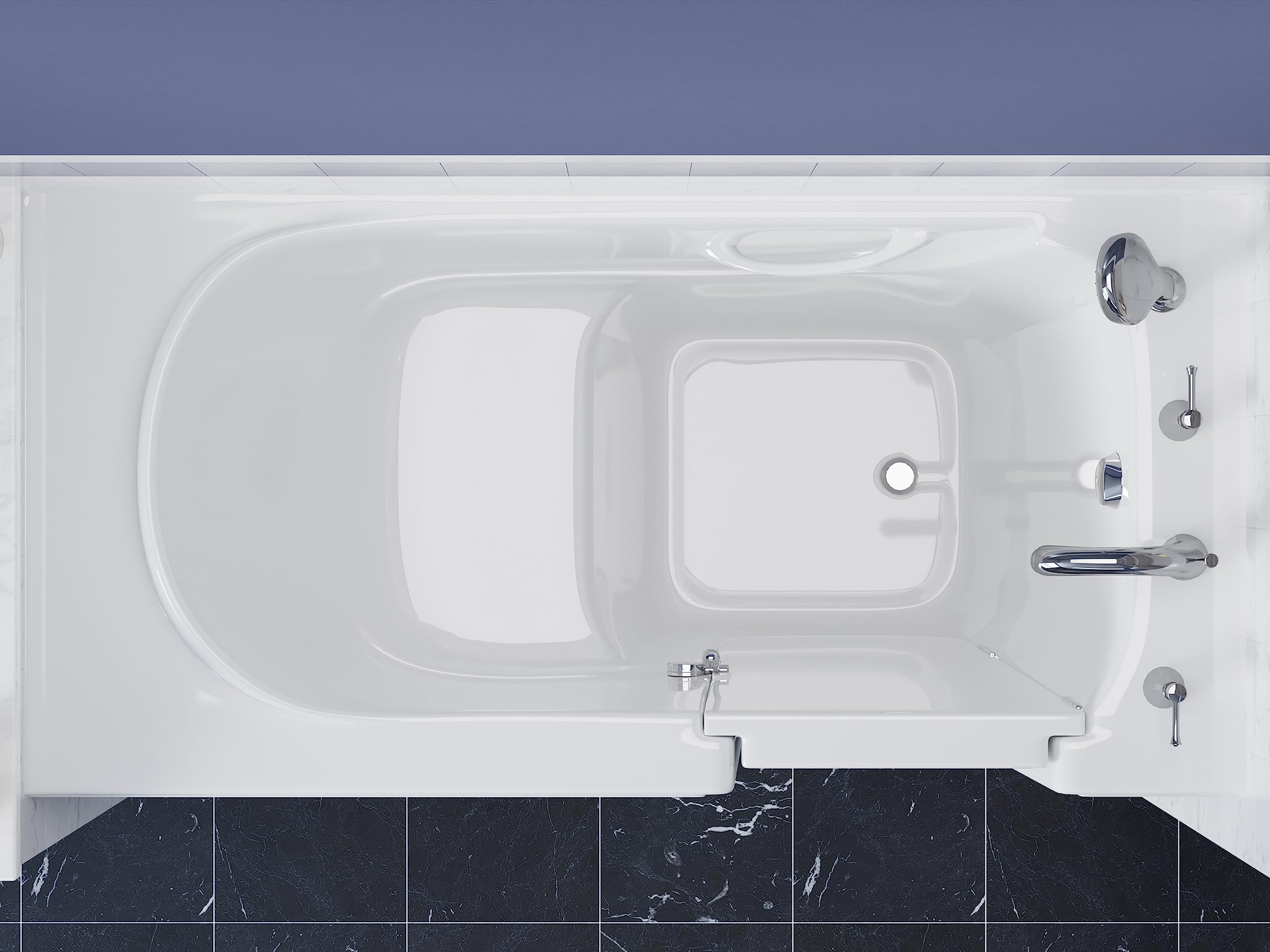 ANZZI Walk-In Soaking Tub 30x60 in Right Drain Quick Fill
