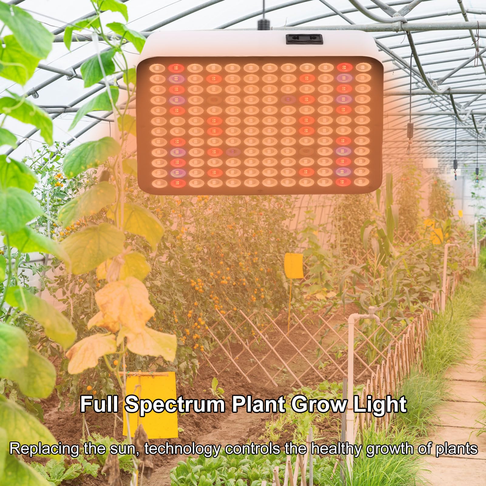 Bewinner Lámparas de Cultivo de Plantas de Espectro Completo Ajustables, Luz de Cultivo de Plantas de Espectro Completo, Dos Modos, Fácil Instalación y Uso, Luz de Cultivo LED para (Enchufe de la UE)
