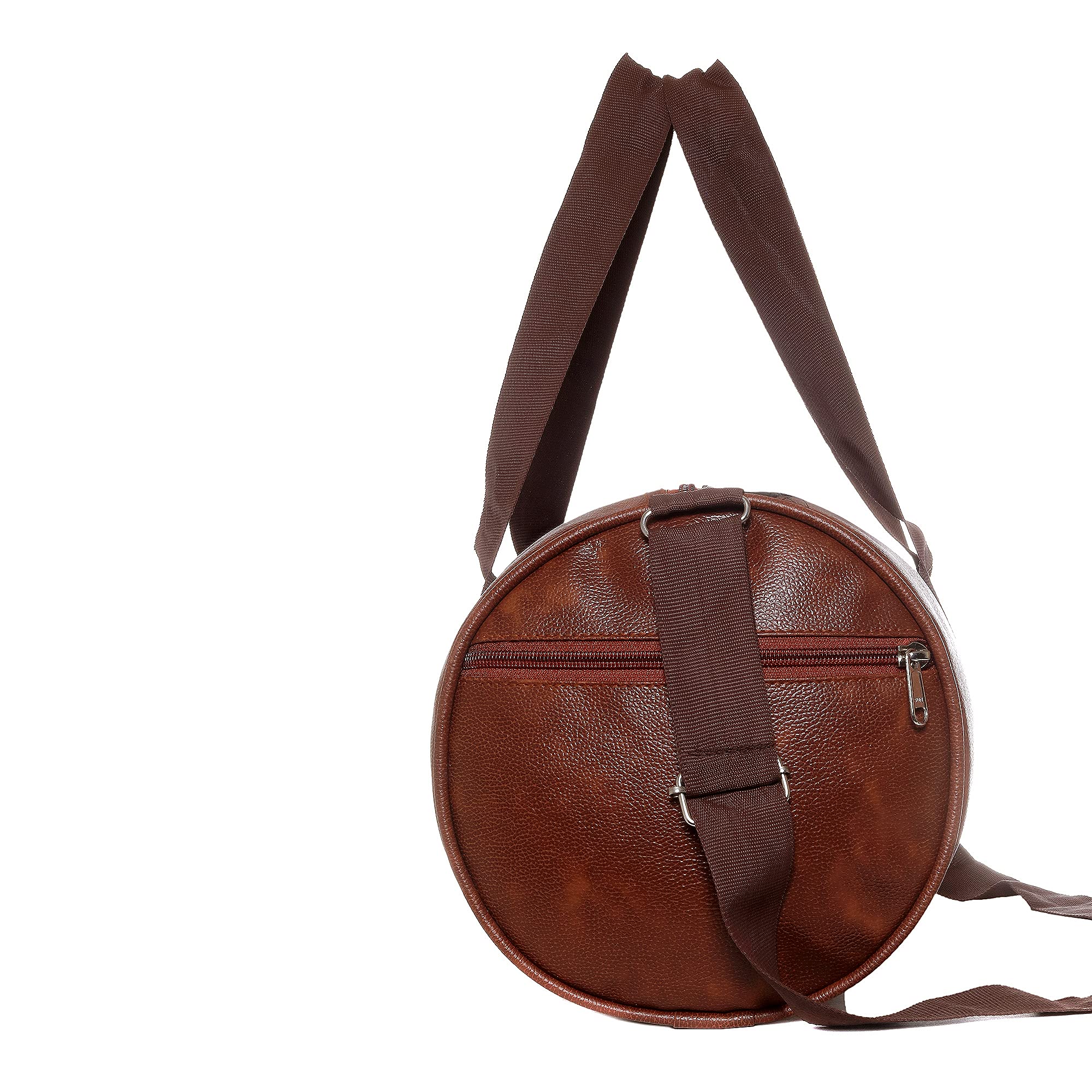 Bagneeds® 10 L PU-Leather GymBag Hand-Held & Cross-Body Bag for Unisex (Tan-Black) 2