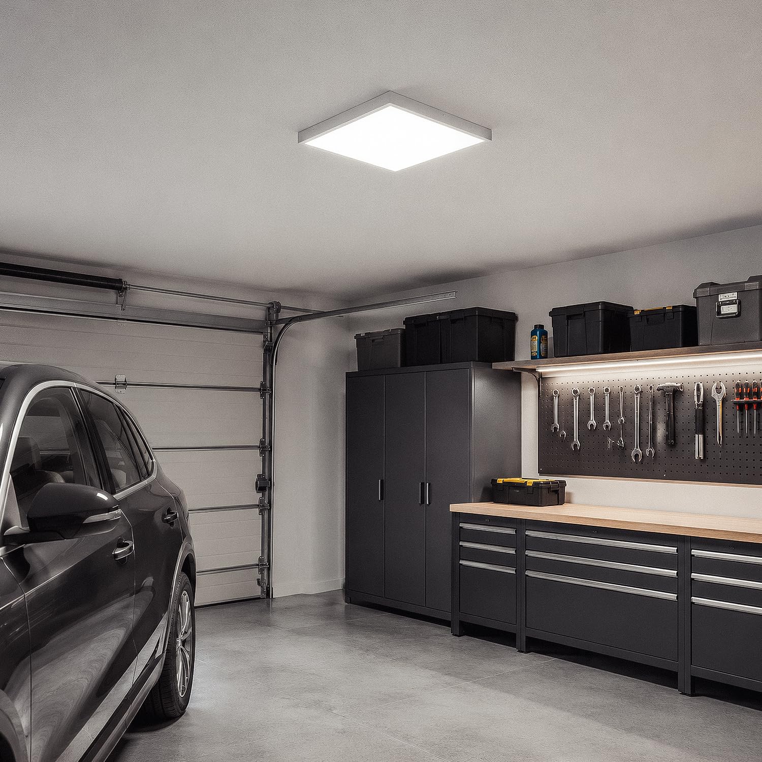LEDKIA Plafonnier LED Carré 48W 600x600 mm 6000K Blanc froid