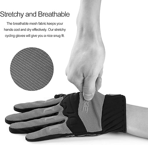 Miniatura 8 de INBIKE MTB BMX ATV - Guantes de ciclismo para carrera de motocross, bicicleta de montaña, DH