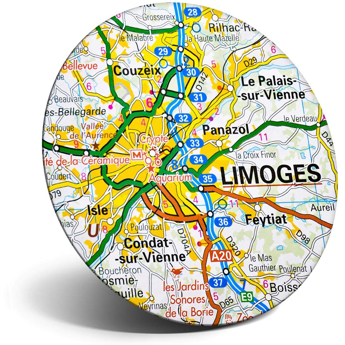 Destination Vinyl Ltd Magnet for Refrigerator, Fridge - Limoges City France French Travel Map for Office, Cabinet and Whiteboard, Magnetic Stickers, 45568