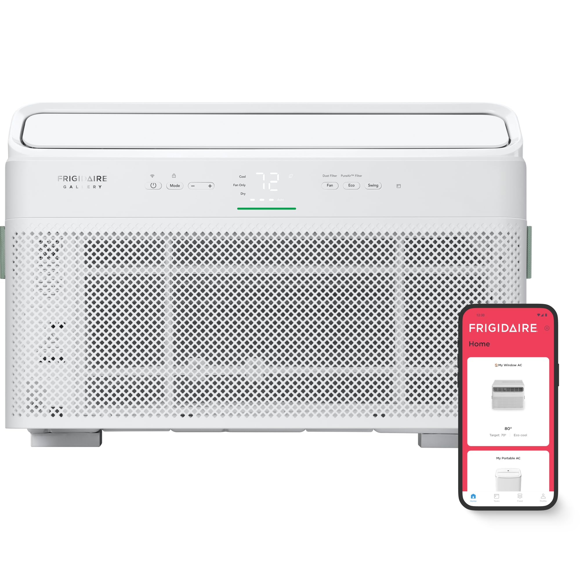 Photo 1 of Frigidaire Gallery 8,000 BTU Smart Inverter Window Air Conditioner with Wi-Fi, Energy Star Most Efficient Certification & Indoor Air Quality Monitoring, Cools Up to 350 Sq. Ft., Ultra Quiet, White