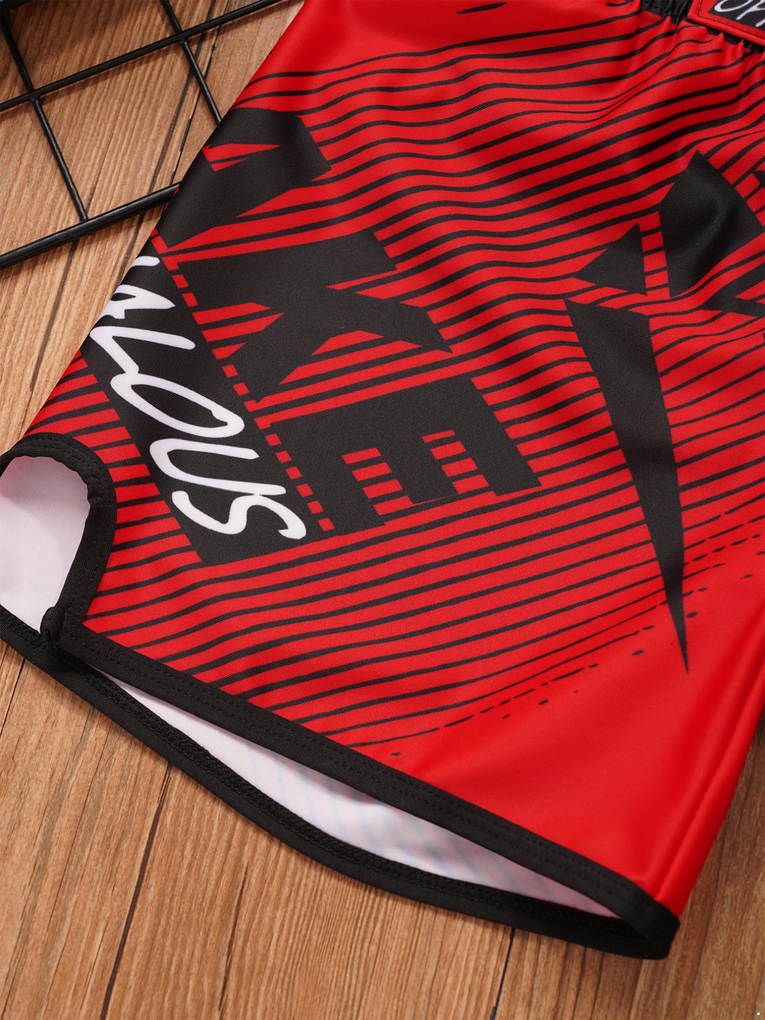 ranrann Short de Boxe Enfant Short Muay Thai MMA Kickboxing Sport Training Fitness