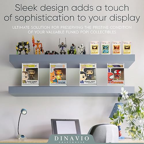 Miniatura 5 de Funko Pop Protector  vitrina de acrílico  Diseño apilable resistente  Estuche de 0.157 in para figuras de vinilo de 4 pulgadas  Base blanca