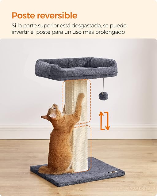 Foto 4 de 8 de Feandrea rascador para Gatos, Poste de Sisal, Altura de 71 cm