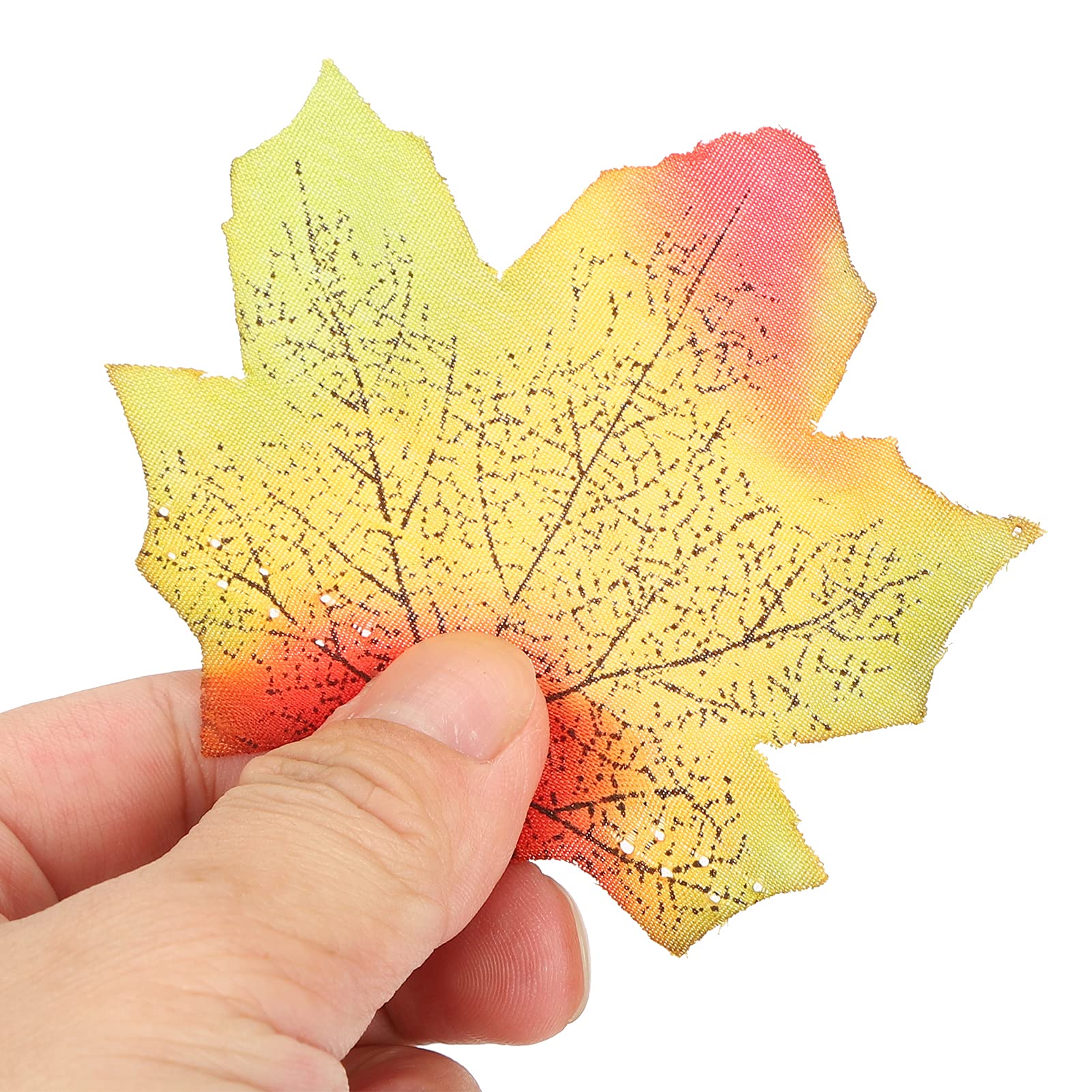 200 Feuilles D'érable Artificielles - 8x8 Cm - 7 Couleurs - Décoration Automne, Mariage, Halloween, Thanksgiving