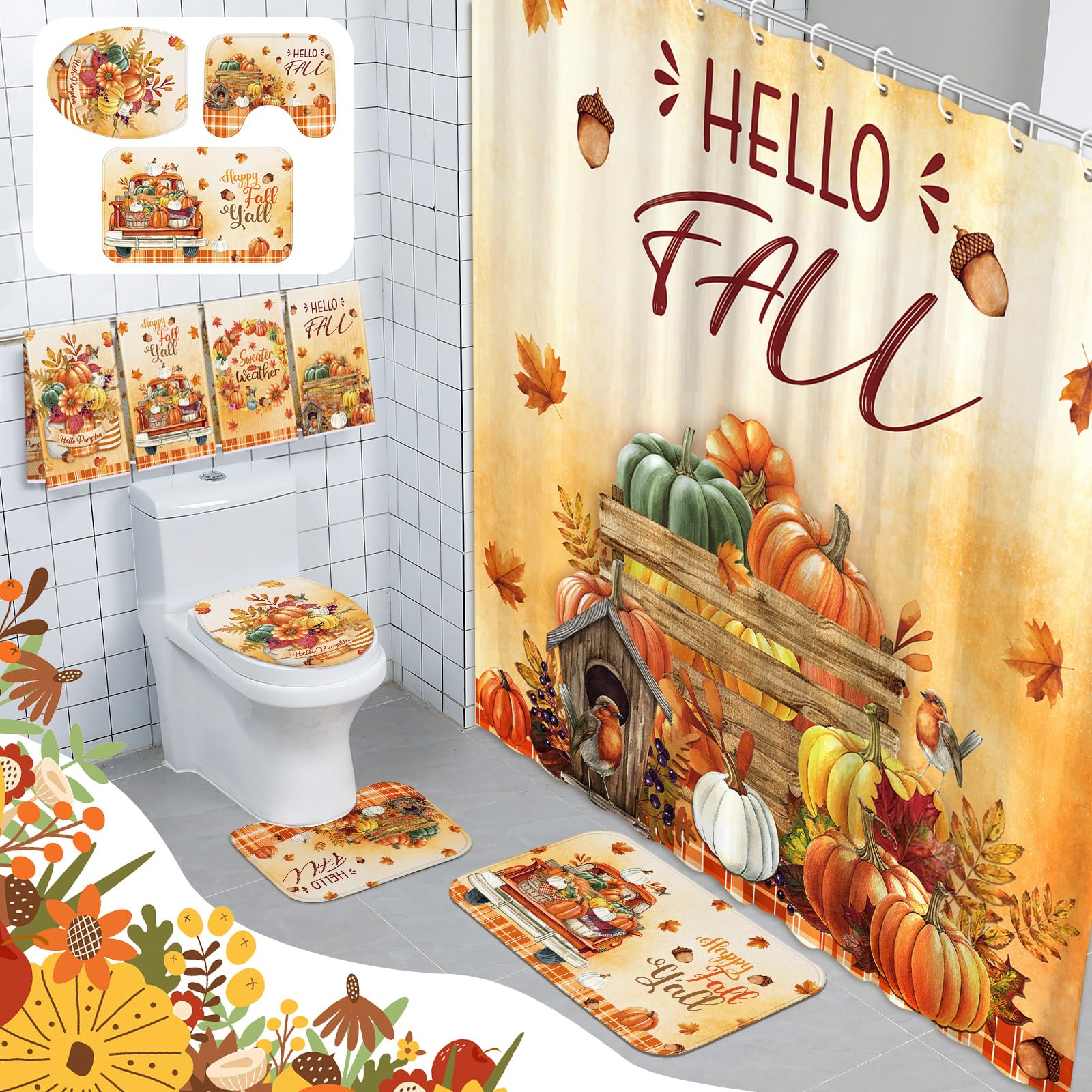 Photo 1 of Tranqun Fall Themed Bathroom Set