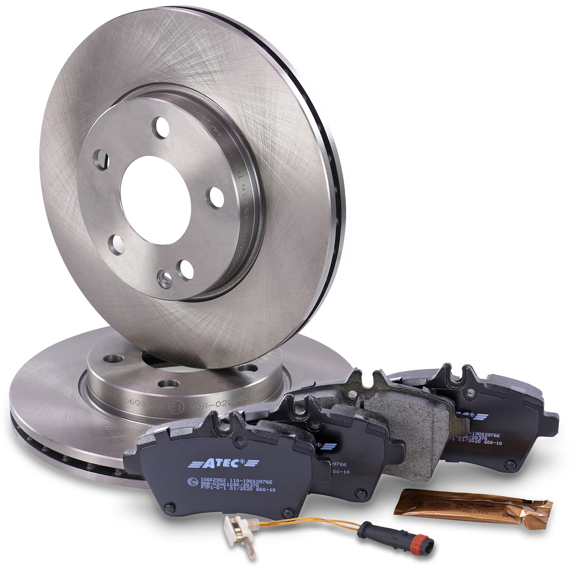 BESTPRICE Kit Freno Anteriore Completo Con Dischi Ventilati 294mm, Pastiglie E Contatto Usura – Compatibile BMW Serie 2, X2 E MINI (F45, F46, F39, F55, F56, F57, F54)