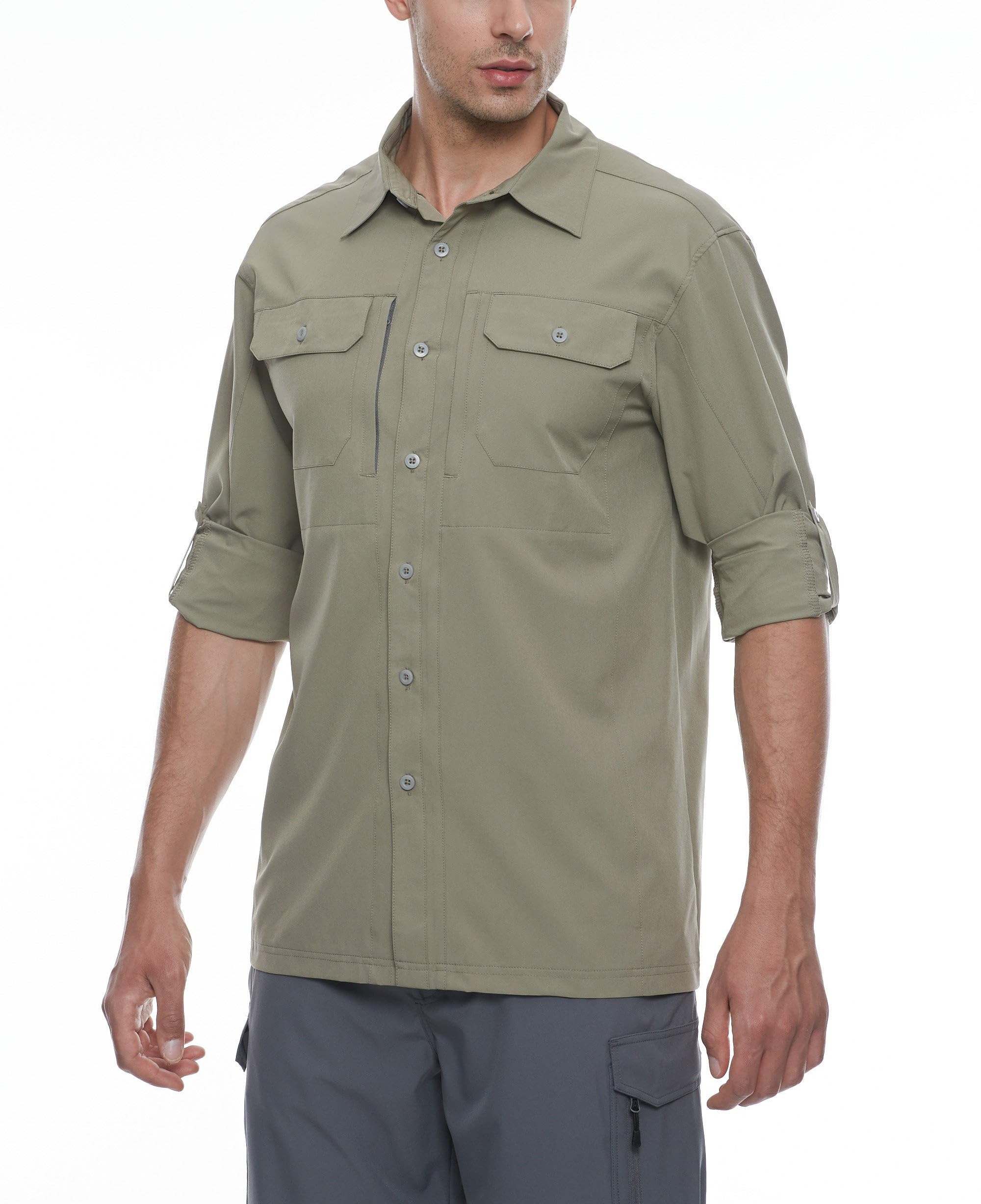 Little Donkey Andy Men's Stretch Quick Dry Long Sleeve Shirt