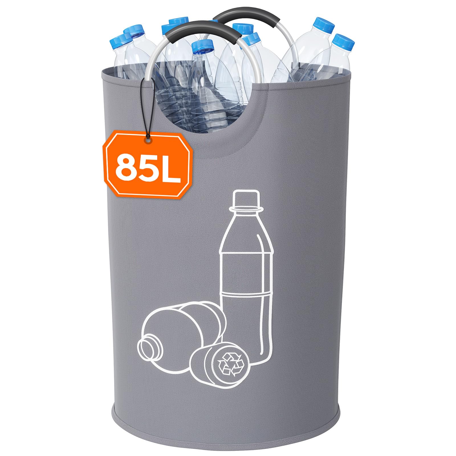 Lifewit 110L Pfandflaschen Sammelbehlter 2 Fcher  Flaschensammler Mit  Deckel Recycling Mlleimer Plastikflaschen