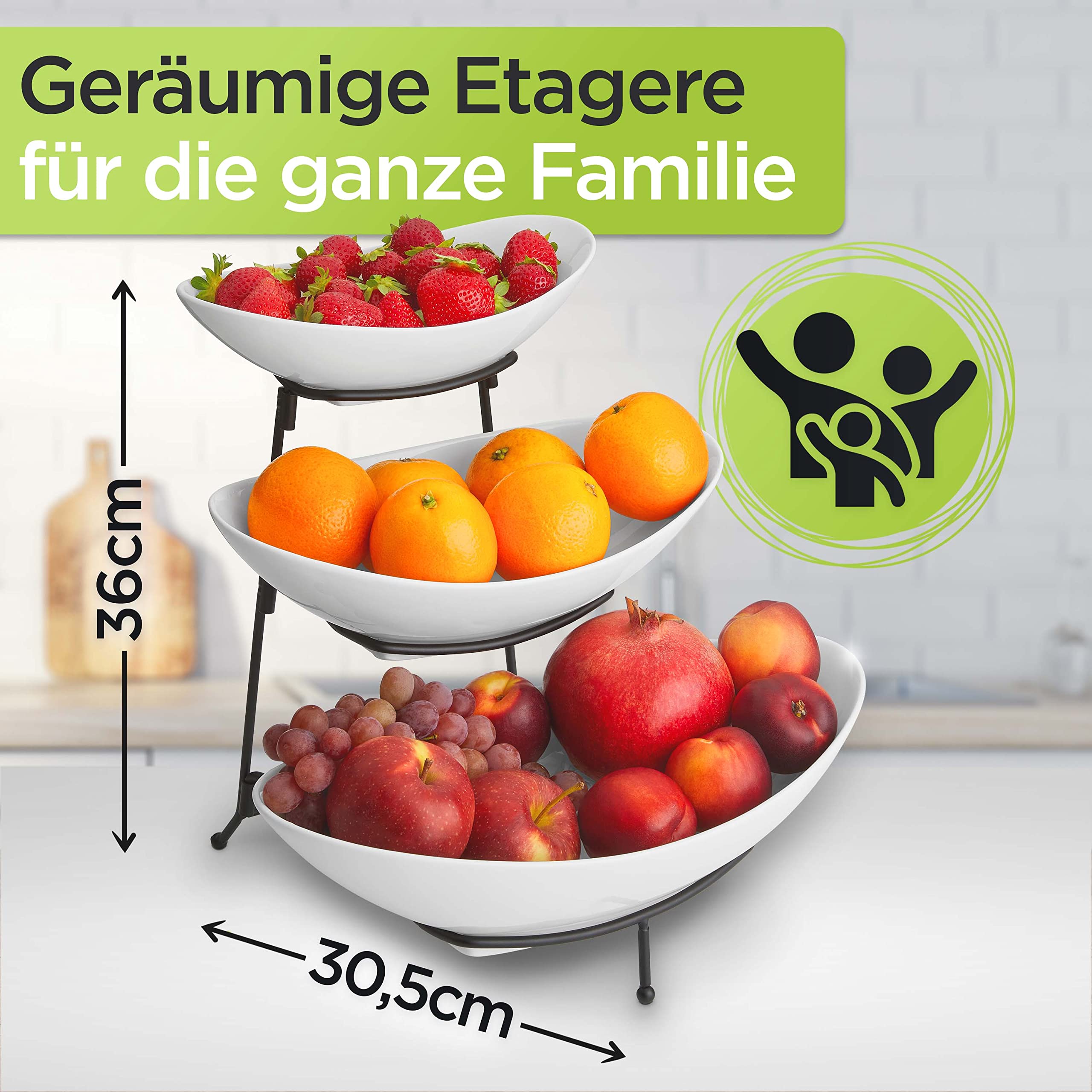 Assiette en verre élégante pour fruits, décoration de salon, 30*12cm