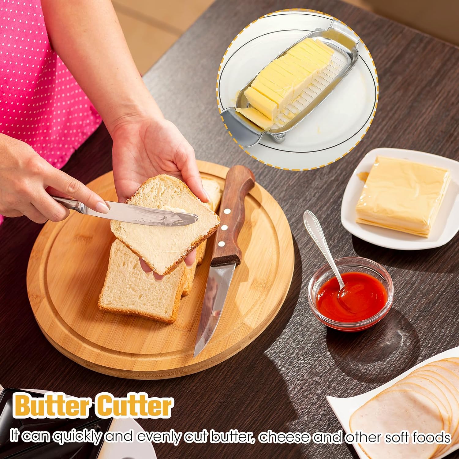 Butter Cutter Slicer, Stainless Steel Butter Slicer Cutter