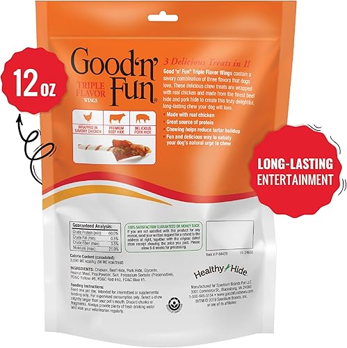 Vista 3 de Good 'N' Fun - Alitas de triple sabor para perros