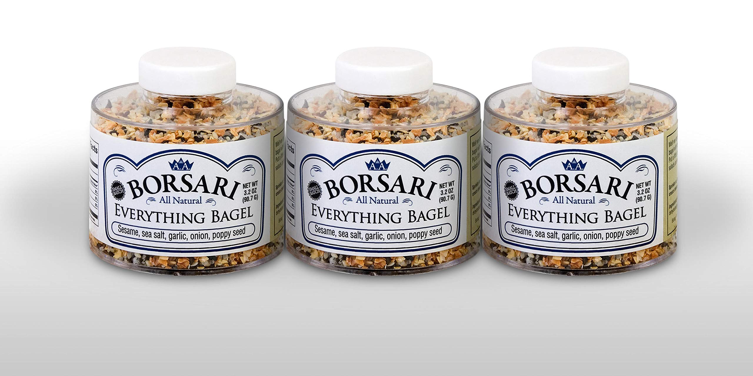 Borsari Everything Bagel Seasoning - Gourmet Sea Salt Blend With Herbs And Spices - Gluten Free And 