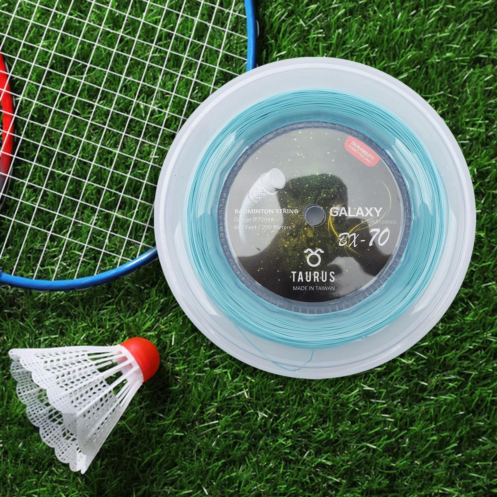 Corda per racchetta da Badminton - Filo di ricambio per Badminton,Corda di allenamento elastica 200 m per atleti e giocatori confermati