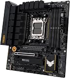 ASUS TUF GAMING B850M-PLUS WIFI AMD mATX motherboard, 14+2+1 80A DrMOS power stages, DDR5, PCIe 5.0 Ready, 3xM.2 slots, Wi-Fi 6E, Realtek 2.5Gb Ethernet, DisplayPort, HDMI, BIOS FlashBack, Aura Sync - 5