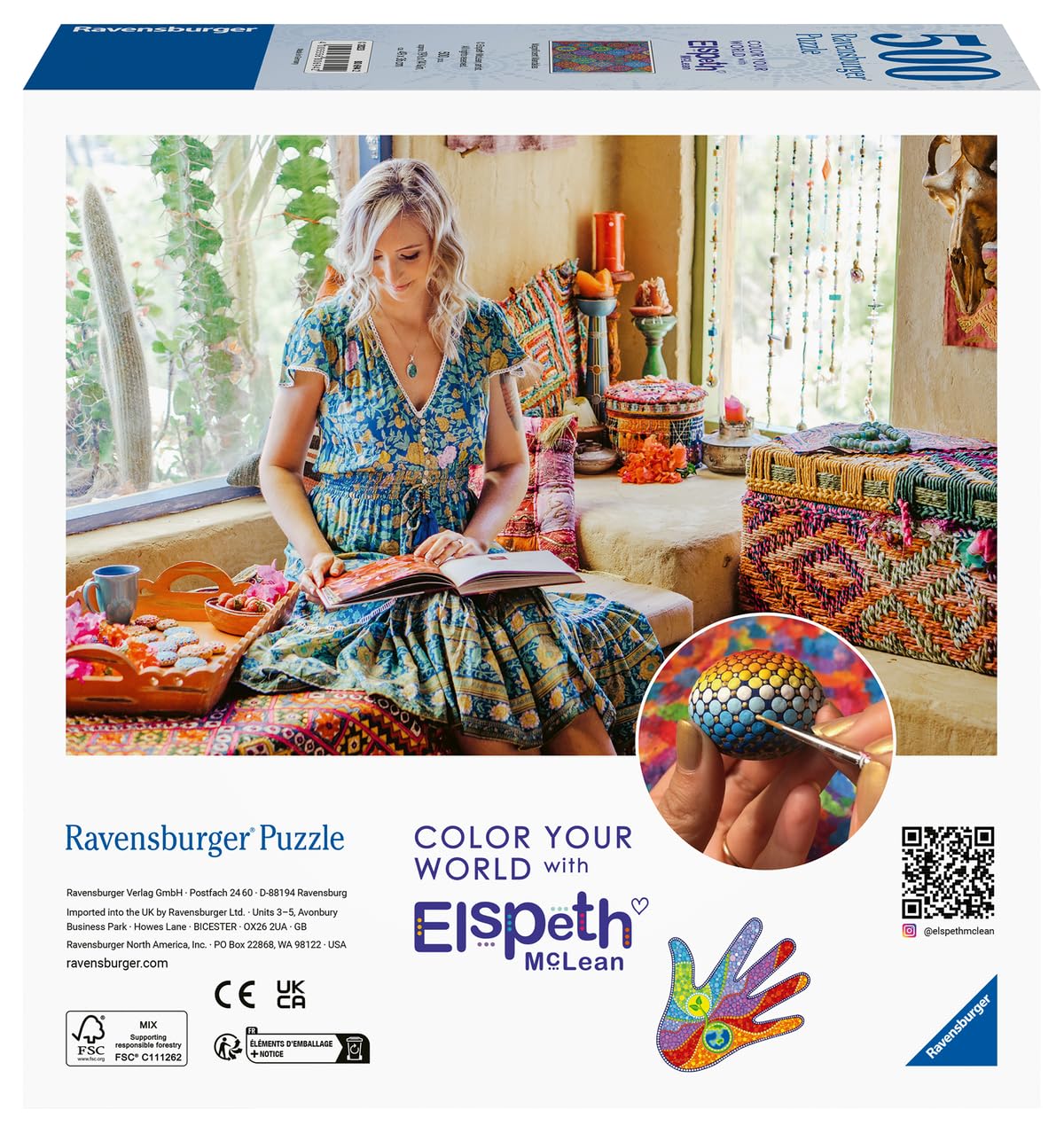 Ravensburger Color Your World Series: Magnificent Mandalas 500 Piece Jigsaw Puzzle for Adults - 80694 - Handcrafted Tooling, Made in Germany, Every Piece Fits Together Perfectly - Image 3
