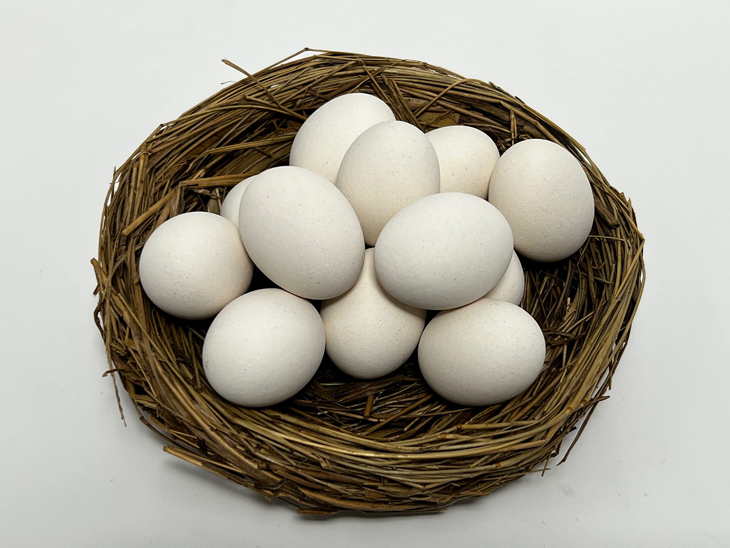 Eggcetera Ceramic Bird Quail Nest Eggs (White, 1.25