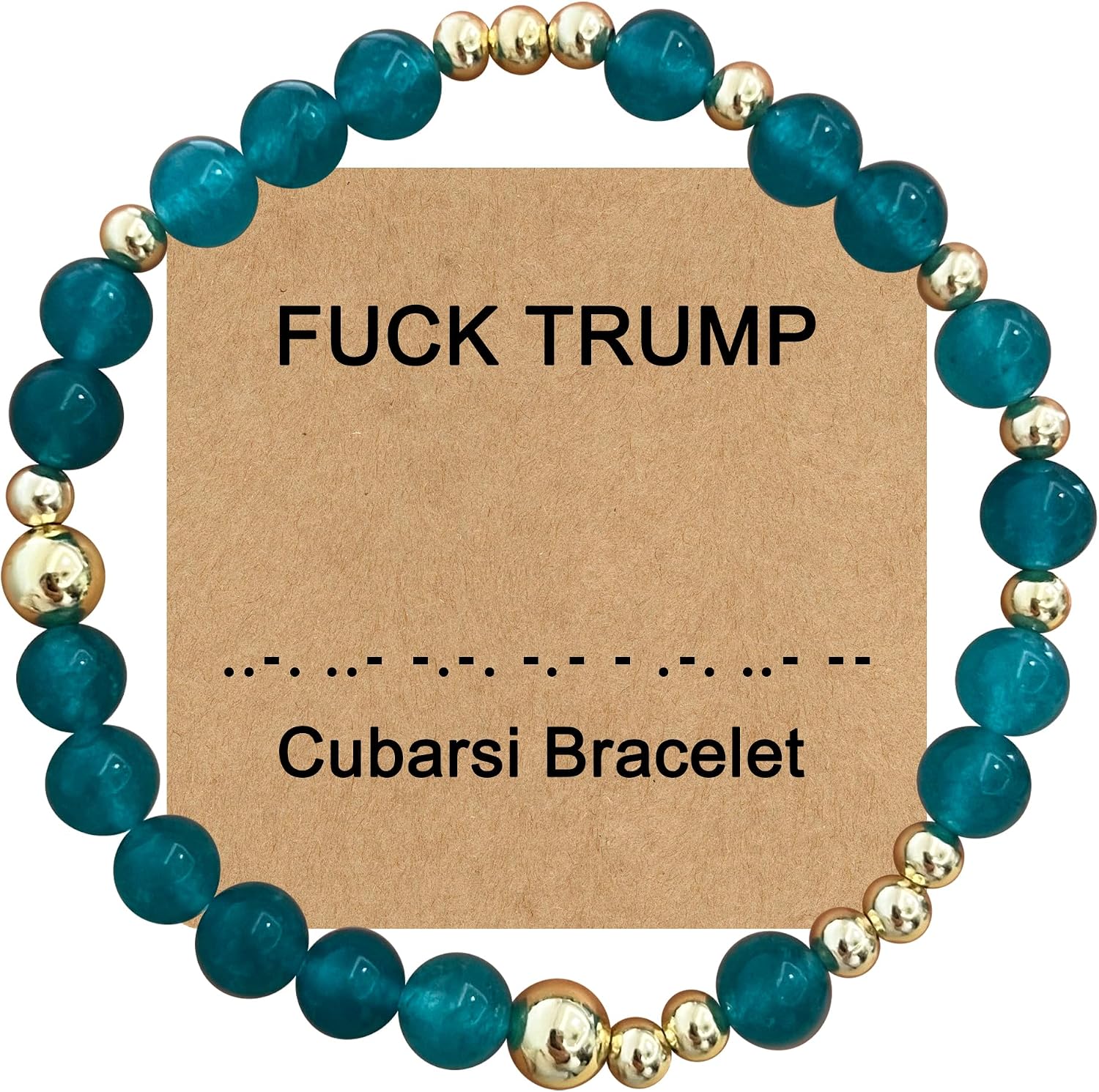 FUCK TRUMP Morse Code Beaded Bracelet | Handmade Political Jewelry