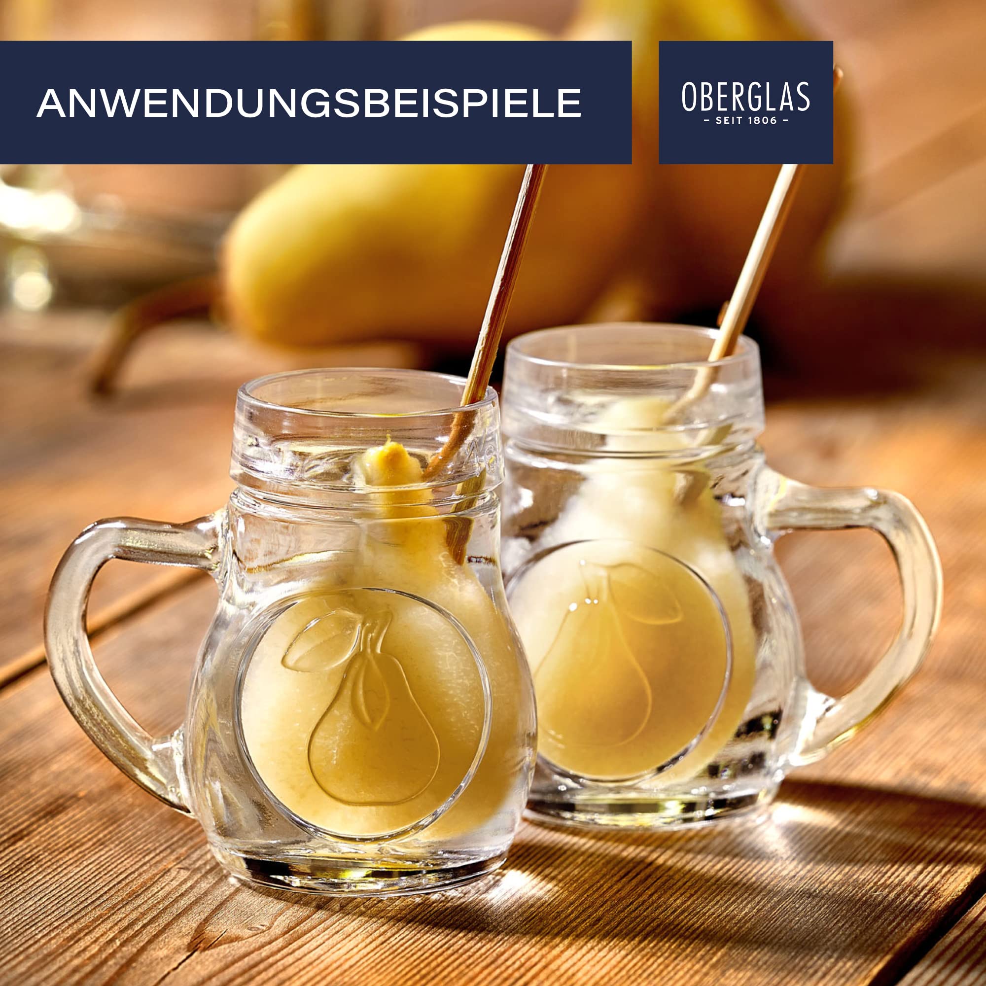Stölzle Oberglas Schnapsgläser Mit Henkel (12 Stück) – 40 Ml Birnenform, Aus Bruchfestem Kristallglas, Spülmaschinengeeignet