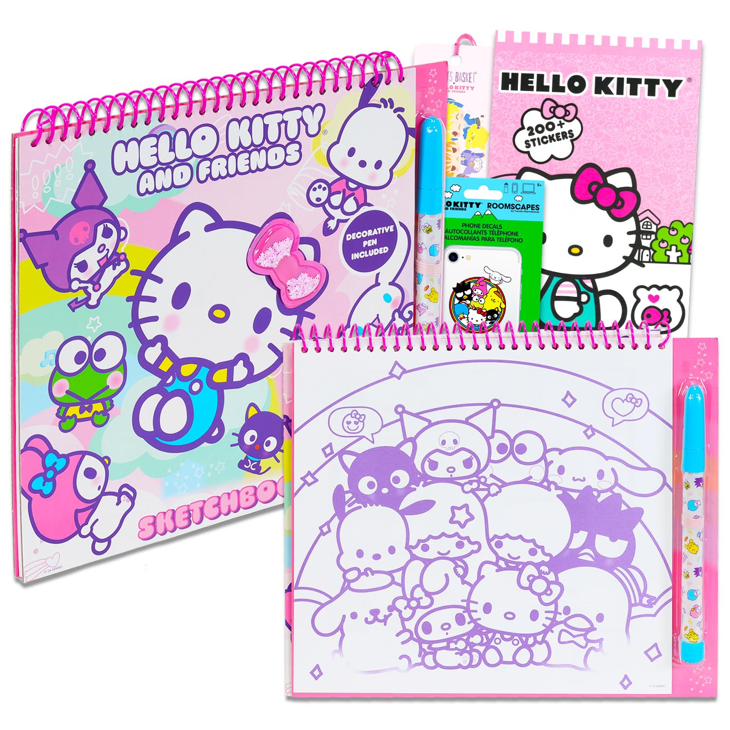 Amazon.com: Hello Kitty Sketch Book Coloring Pad Bundle ~ Hello Kitty ...