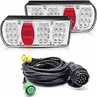 Kit Luci Posteriori Per Rimorchio - Fanali Camion Con Spina 13 Poli, Cavo 5,5m, ECE-Approved, Per Caravan - Foto 14
