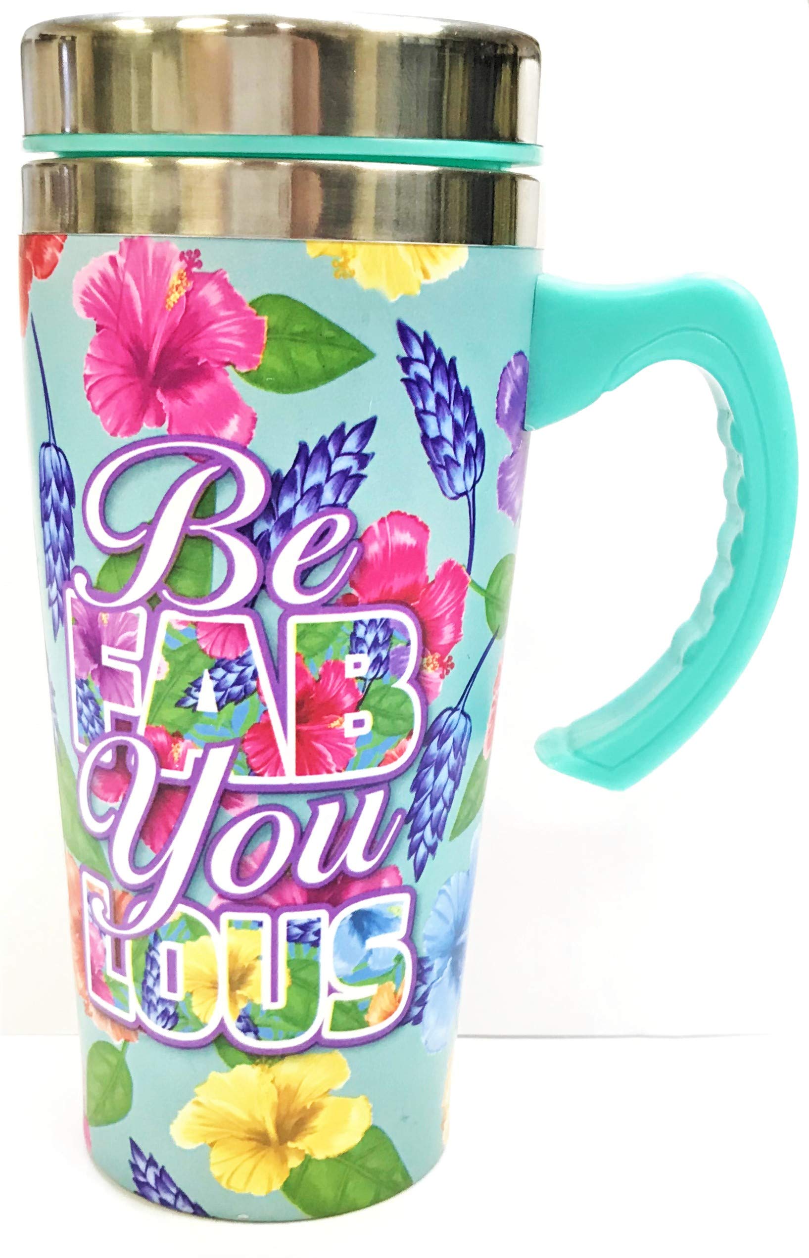 Eclipse Nice Cool Pretty Fun Catchy Design 16oz 100% Stainless Steel Temperature Retention Travel Mug Cup w/Handle, Choose Your Own Style! (BE FAB-YOU-LOUS)