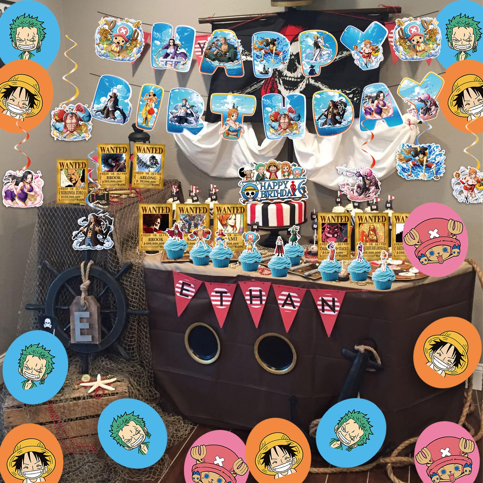 Amazon.co.jp: ZEYGC 海賊 誕生日 風船セット 飾り付け